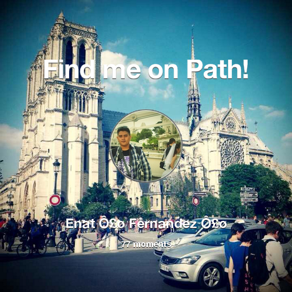 enatElek's tweet photo. I've shared 77 memories with my friends on #Path - see them now at http://t.co/cYS8TwR1jD! #thepersonalnetwork http://t.co/0M8ZUtm55m