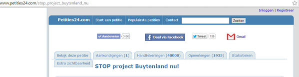 Dames en heren, DE 40.000ste HANDTEKENING IS BINNEN!!!!! Iedereen héél erg bedankt voor hulp en steun!!