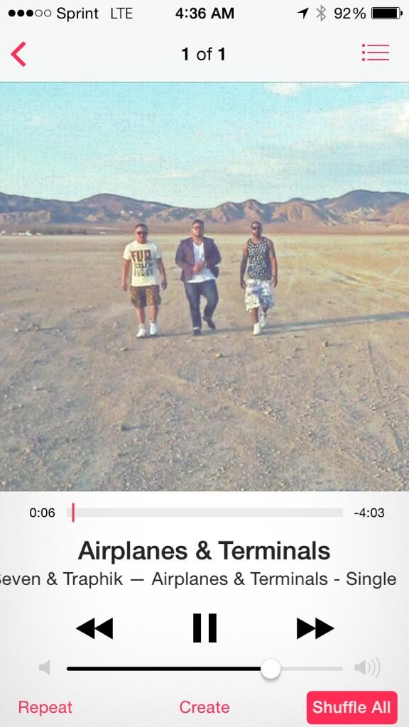 #Np @Traphik <a href="/andrewagarcia/">Andrew Garcia</a> @TheRealGSeven " Airplanes &amp; Terminals" during my flight this morning ✈️✈️✈️