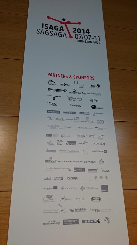 Staan we dan, derde van boven: partner van <a href="/isaga2014/">ISAGA2014 Conference</a>!