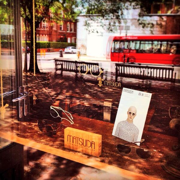 theeyeplace's tweet photo. Our @MatsudaEyewear window on this sunny Monday morning #matsuda #belsizepark #opticianslondon #matsudalondon http://t.co/r6IFpCG2c8