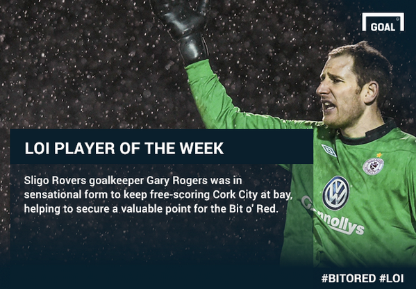 GoalComIreland's tweet photo. Congrats to @sligorovers goalkeeper @gaz1garyrogers, this week's Player of the Week! http://t.co/SUjtU4L4Jq #LOI http://t.co/T8KDT7Qg0B