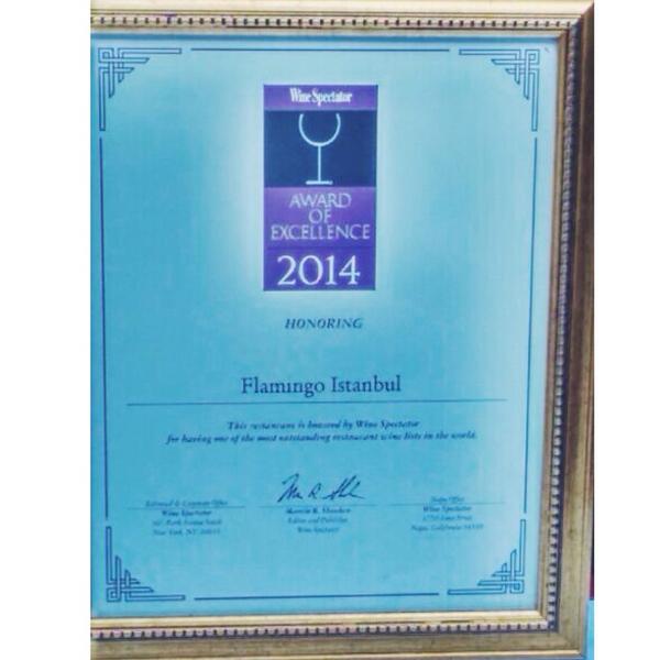 Flamingo_ist's tweet photo. #Flamingo'ya bir ödül daha: Şarap mönümüz artık dünya çapında bir prestije sahip @wine_spectator dergisinden ödüllü: http://t.co/W26KUyiCbb