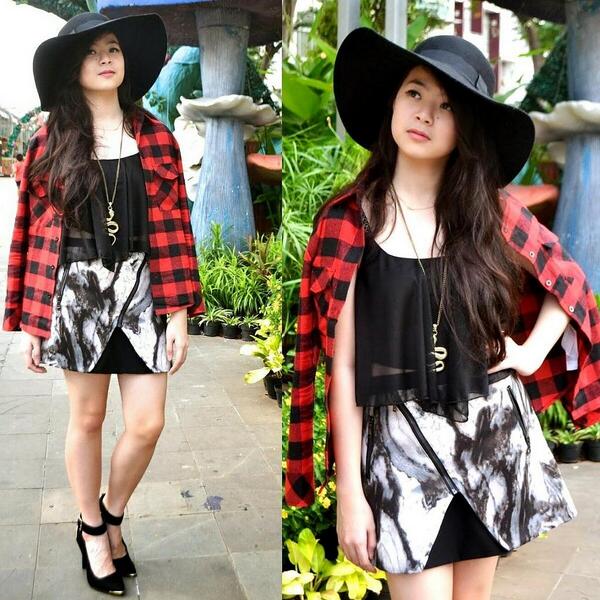 New blog post ! Rubyandrosa.blogspot.com, cc. Tartan blouse n skirt from <a href="/JulyAndDecember/">JULY ∀ND DECEMBER‏</a> .