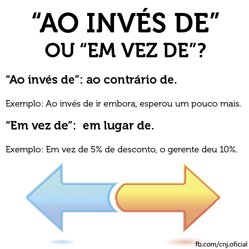 Em vez de ou ao invés de? - Português