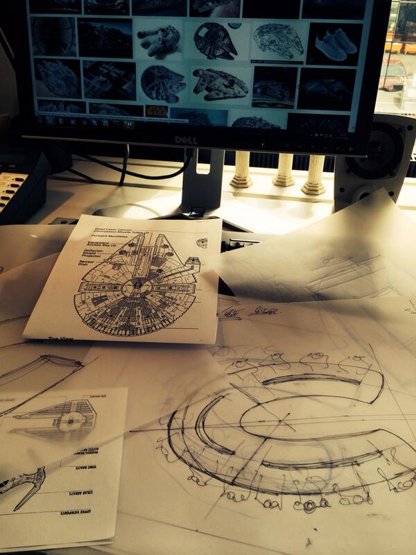 It's all gone a bit #MillenniumFalcon on my desk .... Looking at shapes for a 20 seater #Boardroomtable #furniture