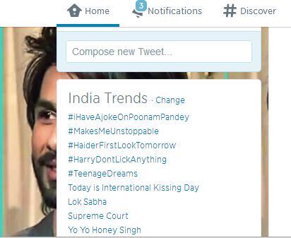SheenaForShahid's tweet image. #HaiderFirstLookTomorrow trending at No.3 in India now  #Shanatics