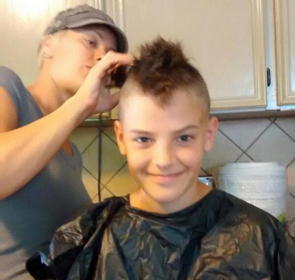 quicktrailer's tweet image. Mohawk time in the Oeverman house. #awesomesauce