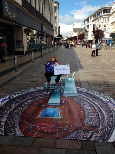 TNLUK's tweet photo. Fancy a dip in #Middlesbrough?  For today only you can #LottoThanks to this 3d artwork on Corporation Rd all day http://t.co/CV23Wq1f4O
