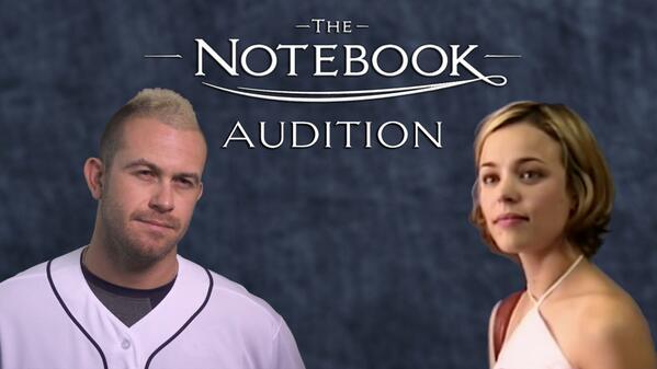 jaimeedmondson's tweet image. MINE😡😉 RT @MLBFanCave: VIDEO: @Evan3Longoria auditions with Rachel McAdams for The Notebook: atmlb.com/1ot7jdO