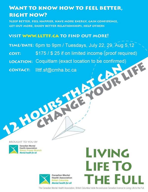 Check this out -  It's a 12 Hour Course that could change your life! Details:  llttf.ca