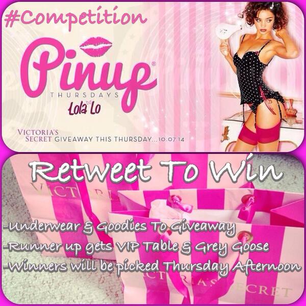 PinupManc's tweet image. #Win #Competition #Win

@VictoriasSecret Giveaway at @PinupManc! Retweet for your chance to WIN! Ladies Get Involved!