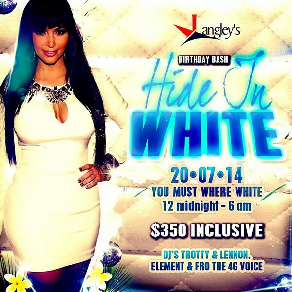 C_l123's tweet photo. 20/07/14
1am-6am
$350
Dj's Trotty&amp;Lennon,Element &amp; Fro Hummer the 4G voice
Call Langley's @ 764-1014 for ticket info http://t.co/CRTLlm0NX3