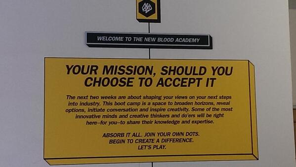 Inspiring programme <a href="/DandADNewBlood/">@dandadnewblood</a> Academy. Day 1 Spring Project #purpose #values, #brilliance