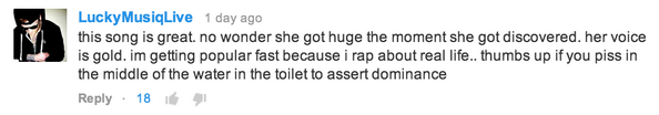 tyleroakley's tweet photo. an important top comment on @carlyraejepsen's official "call me maybe" music video http://t.co/E0gh19yBD0