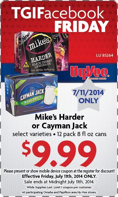 July 11th only!
Limit 1, while supplies last!
See coupon for details!
#deal #onedayonly #hyvee
