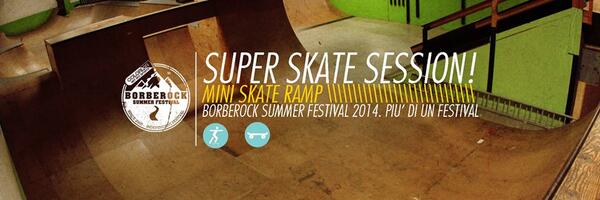 borberock's tweet image. Portati lo #skate!
All'interno dell'eventi trovi anche una mini skate ramp(1,70cm d'altezza). Più di un festival!