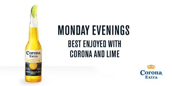 coronauk's tweet photo. Monday evenings after work go best with Corona and Lime. #HappyHour http://t.co/2ujRS6RhZK