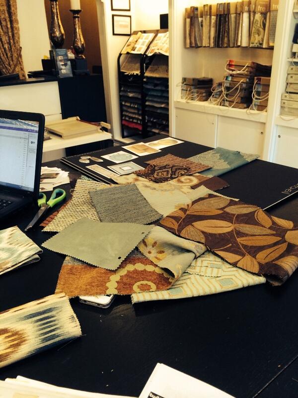 DesignStylesInc's tweet image. Its an exciting Monday @DesignStylesInc ! Preparing for a client presentation! Check out those beautiful fabrics!