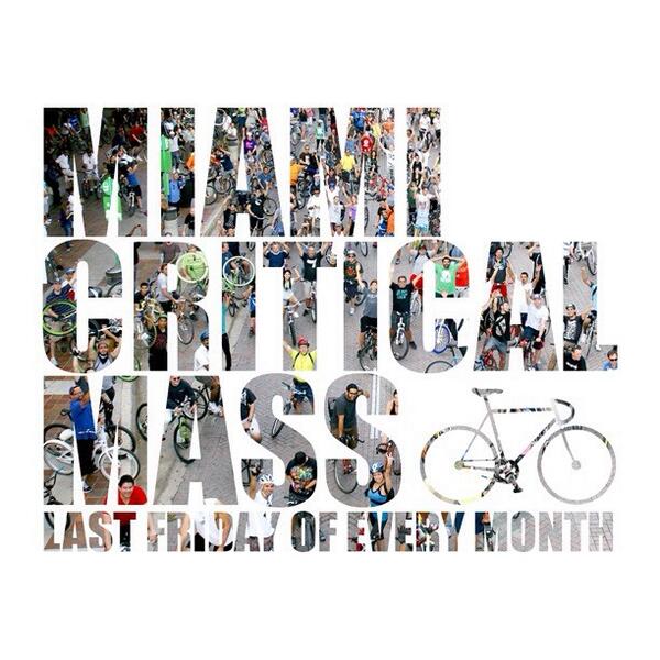 MiamiBikePolo's tweet photo. #CriticalMassMiami 
Last Friday of Every Month 6:30pm at Government Center. Rain or Shine! http://t.co/6gsmXumkar