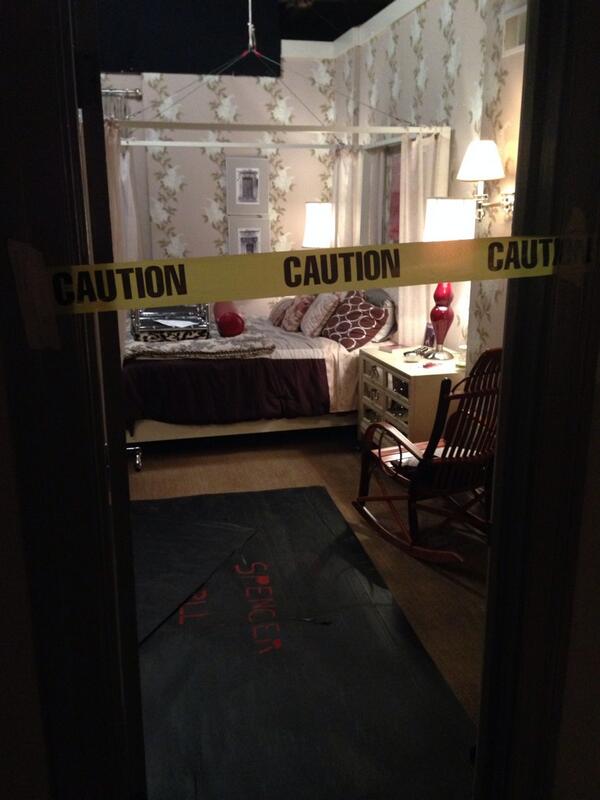 I think caution in Spencer's bedroom is always a good idea.