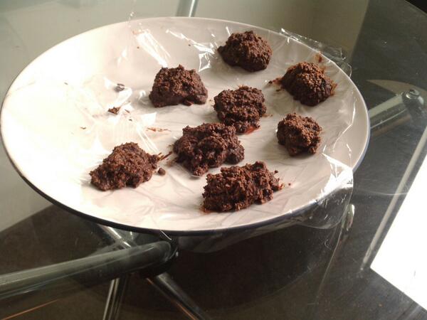 ajoyouslifenet's tweet photo. Todays JOY! Cacao butter is officially awesome! Not that Im having these chocolate-raisin ''balls'' for breakfast! ;) http://t.co/YGUMOVYGbi