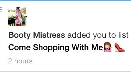 Too2sassy4you's tweet photo. Now this has got to be the best list I've ever been added to 😍😍😍 @booty_honey http://t.co/ZCbAM96gCs
