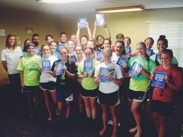10th annual Ladies Christian Soccer Camp! We gave away Bibles to 21 girls &amp; Camille spoke on having purpose in Him!