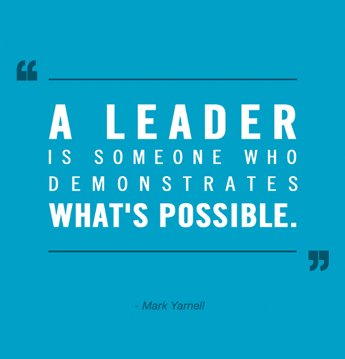 ManageQuick's tweet image. A Leader is someone who demonstrates what’s possible. – Mark Yarnell #LeadershipQuote