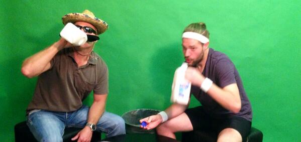 smithkroeger's tweet image. Why are @LucasDroessler and @toddsanning chugging milk today?