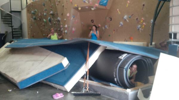 The gym may be flooded, but Fort Kick Ass is going strong.