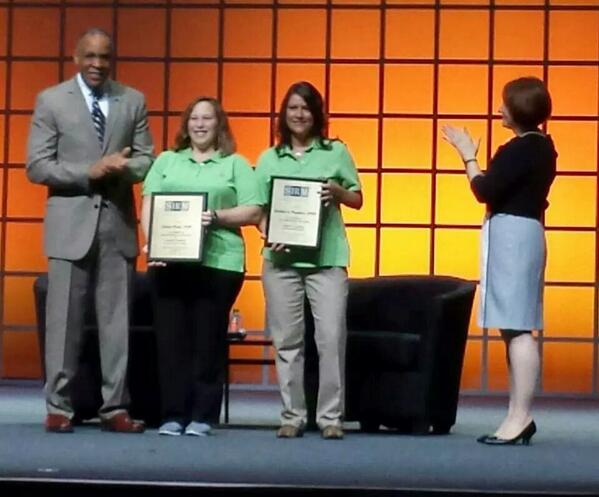 RogerLear1's tweet photo. WELL PLAYED. @AimeeBrunPHR @HeatherHuhnSPHR national SHRM recognition for rocking all the volunteers #SHRM14 @GOSHRM http://t.co/UJ04nX1vhW
