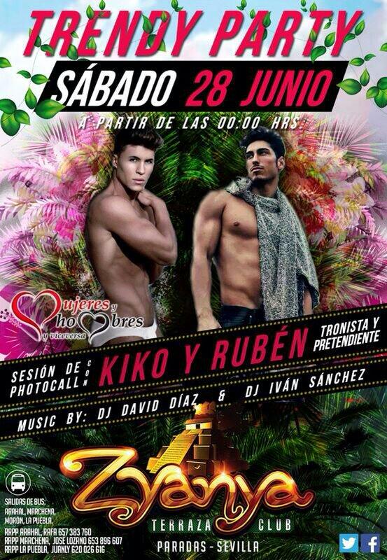 TerrazaZyanya's tweet photo. Este sábado TRENDY PARTY con KIKO y RUBÉN de myhyv!

+Info y bus:653896607

RT y participa en el sorteo de 1 botella! http://t.co/pwEdE1defC