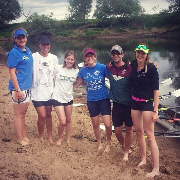 Great final session for @LUUBCW today, rowed 26k to and from the split, with even the cox and coach rowing! #bestday