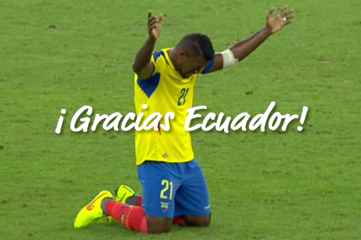 MovistarEC's tweet photo. ¡Todos fuimos un solo grito apoyando a a nuestro país! Gracias #Ecuador. http://t.co/OeiYVyknuq