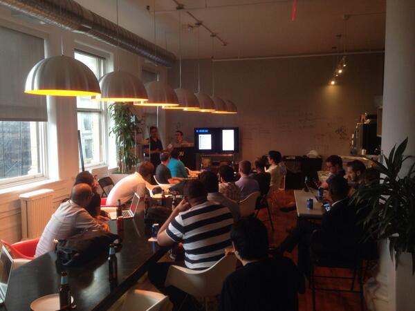 chrishnry's tweet image. .@behance QEOps team members @devopsko and @mtldo talking about using #chef to automate infrastructure.