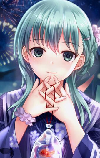 浴衣姿の鈴谷さん。 