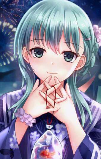 浴衣姿の鈴谷さん。 