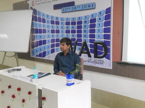 wad_rcoem's tweet photo. Session on 'Personal Interview' addressed by Mr. Hitesh Dewani
#wad http://t.co/gLvcNbrKpS