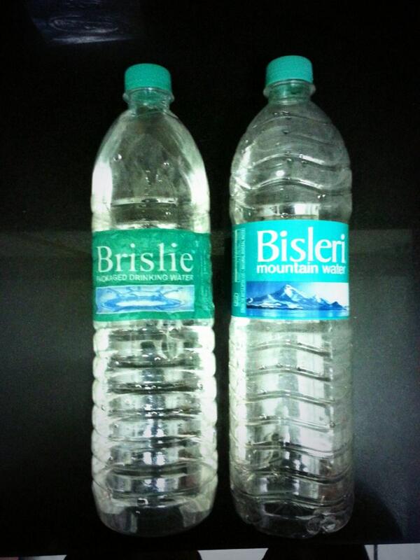 Viju Cherian on X: When at an #ISBT in #Delhi be careful when you buy a  #Bisleri. You might get a 'Brislie'. #fake #water  /  X