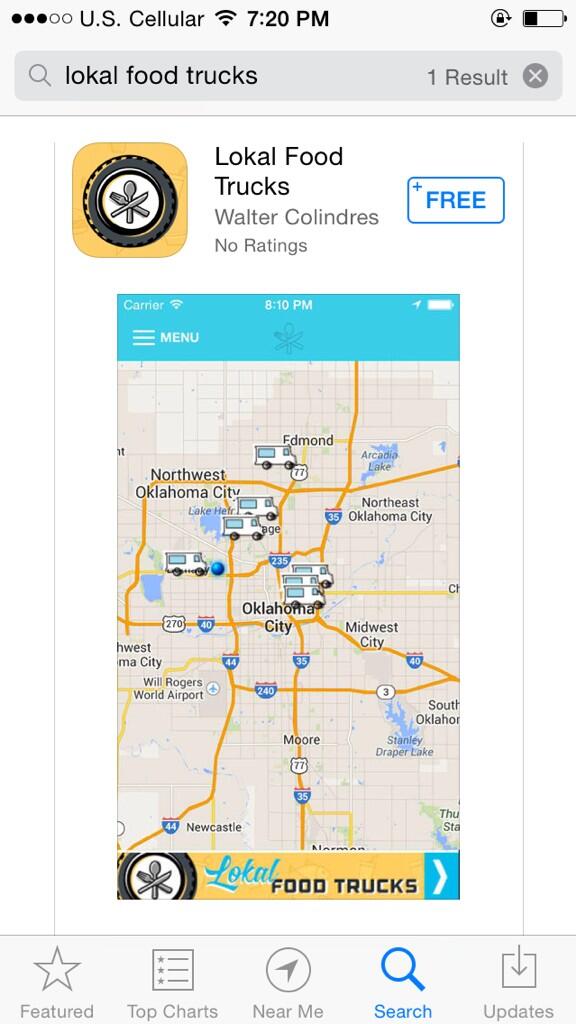 beguilingtechie's tweet image. Look! Look! @lokalfoodtrucks has their app ready for you to download from the Apple store. Congrats! #localokc #okc