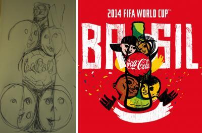TutorPackApp's tweet image. How a Sketch on a Napkin Progressed to Coca-Cola&apos;s World Cup Logo buff.ly/1i7kRxM