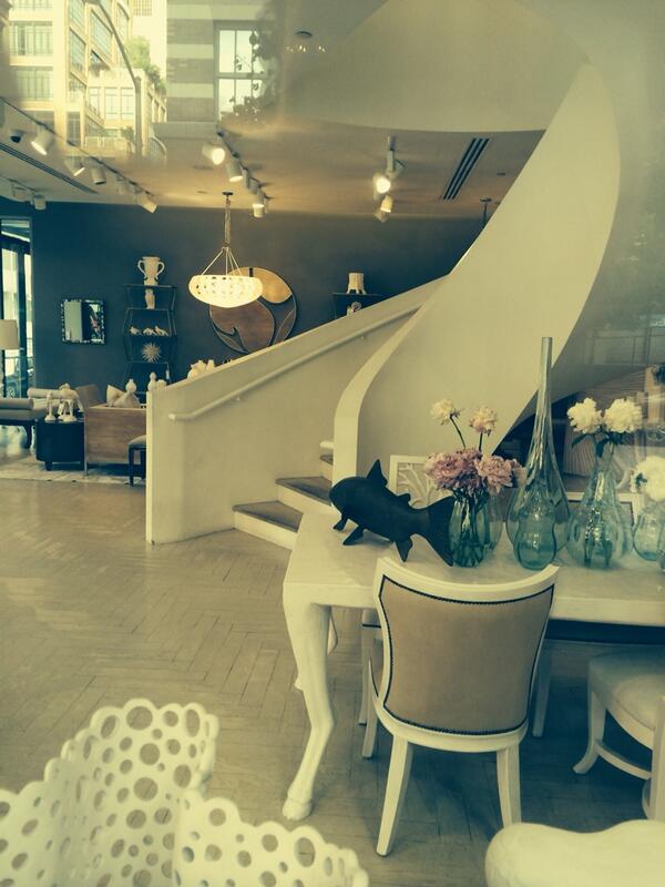 gibsonelle's tweet image. Oly Studios in Soho NY. Carved natural wood furniture, unique and beautiful.  #interiordesignchat