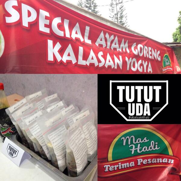 tutut_uda's tweet photo. NOW AVAILABLE tutut_uda at ayam goreng kalasan mas hadi Jl. Boscha No.43 Cipaganti, Bandung. #obatsakithati 💔 http://t.co/wIc9bXe3XV