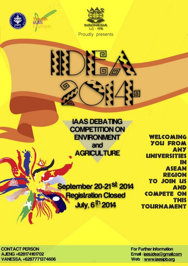 Inviting all universities in ASEAN to compete in our annual debate competition the6tholympic.tumblr.com/IDEA  | @6thOlympic