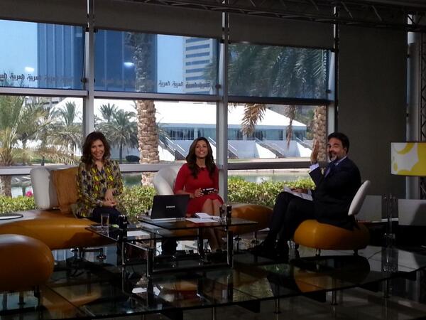 jayeflores's tweet photo. @HayekMG  on Al Arabiya morning show. http://t.co/4BEjItzJpE