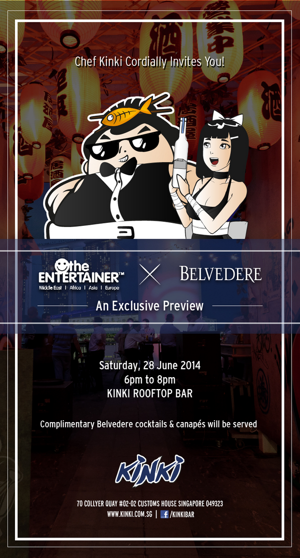 EntertainerAsia's tweet photo. Lovely #EntertainerMembers, head to @kinkibar Roof Top this Saturday to learn more about the #EntertainerSingapore! http://t.co/aziHkS9fRX