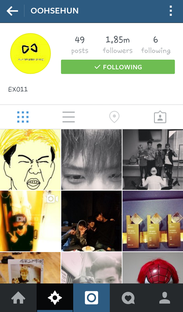 knockknock0408's tweet photo. SEHUN changed his instagram name to 'OOHSEHUN' http://t.co/snqJONwJp0