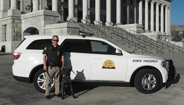 DutchShepherdUt's tweet image. A DSU BORN SERVICE DOG WORKING FOR THE UTAH STATE HIGHWAY PATROL... TROOPER: BRENT J. SHELBY &amp;amp; POLICE DOG: 'KRIEJGER'