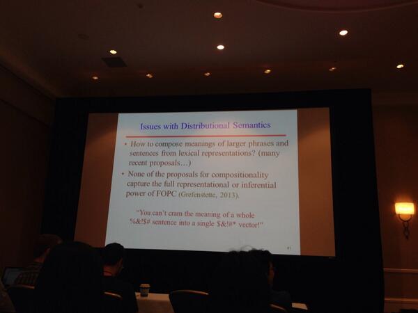 egrefen's tweet image. I wish that was my quote. Unfortunately, it&apos;s Ray&apos;s. SP14 is off to a good start. #acl14nlp